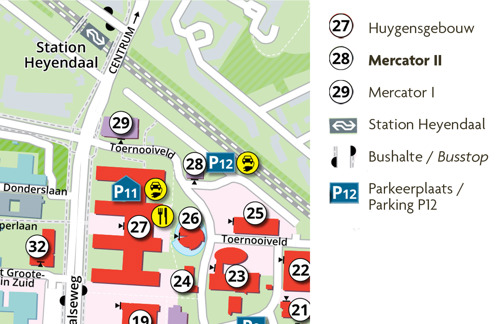 Plattegrond bij Routebeschrijving Mercator II